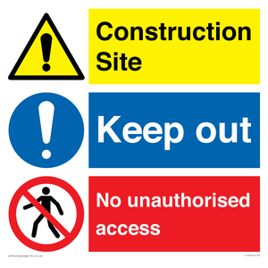 CC14926: Construction site keep out no unauthorised access