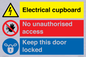 CC16343: Electrical Cupboard  - No Unauthorised Access - Keep Door Locked