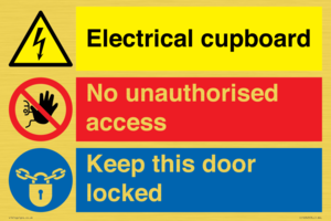 CC16343: Electrical Cupboard  - No Unauthorised Access - Keep Door Locked