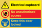 CC16343: Electrical Cupboard  - No Unauthorised Access - Keep Door Locked