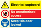CC16343: Electrical Cupboard  - No Unauthorised Access - Keep Door Locked