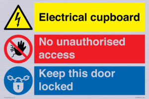 CC16343: Electrical Cupboard  - No Unauthorised Access - Keep Door Locked