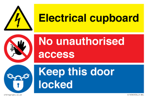 CC16343: Electrical Cupboard  - No Unauthorised Access - Keep Door Locked
