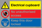 CC16343: Electrical Cupboard  - No Unauthorised Access - Keep Door Locked