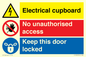 CC16343: Electrical Cupboard  - No Unauthorised Access - Keep Door Locked