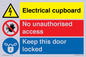 CC16343: Electrical Cupboard  - No Unauthorised Access - Keep Door Locked