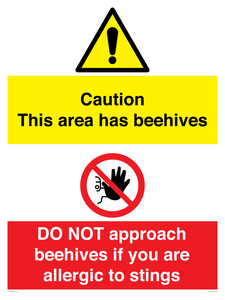 CC16684: Caution beehives / Do not approach