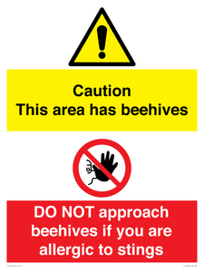 CC16684: Caution beehives / Do not approach