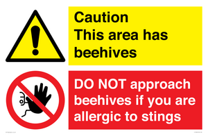 CC16684: Caution beehives / Do not approach
