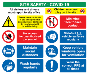 CC6015: Site safety board - Covid 19