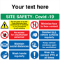 CC6016: Custom Site Safety Board - Covid-19