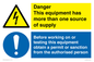 CE13087: Danger this equipment has more than one source of supply