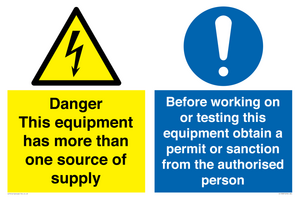 CE13087: Danger this equipment has more than one source of supply