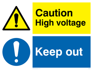 CE5411: Caution high voltage & Keep out