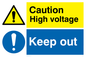 CE5411: Caution high voltage & Keep out