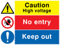 CE5466: Caution high voltage, Keep out & No entry