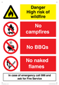 CF16715: Danger High risk of wildfire