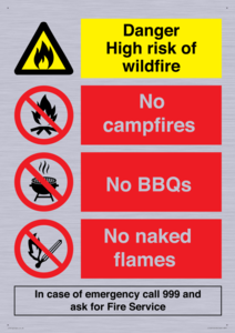 CF16715: Danger High risk of wildfire