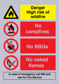 CF16715: Danger High risk of wildfire