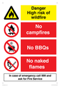 CF16715: Danger High risk of wildfire