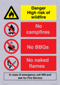 CF16715: Danger High risk of wildfire