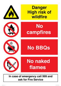 CF16715: Danger High risk of wildfire