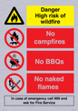 CF16715: Danger High risk of wildfire