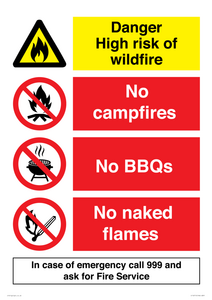 CF16715: Danger High risk of wildfire
