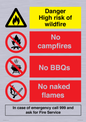 CF16715: Danger High risk of wildfire