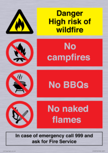 CF16715: Danger High risk of wildfire