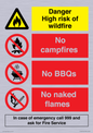 CF16715: Danger High risk of wildfire