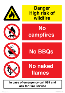 CF16715: Danger High risk of wildfire