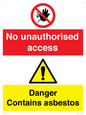 CH16273: No unauthorised access, asbestos present