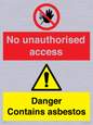 CH16273: No unauthorised access, asbestos present