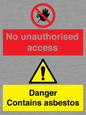 CH16273: No unauthorised access, asbestos present