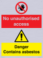 CH16273: No unauthorised access, asbestos present