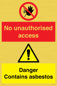 CH16273: No unauthorised access, asbestos present