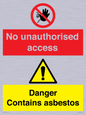 CH16273: No unauthorised access, asbestos present