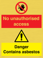 CH16273: No unauthorised access, asbestos present