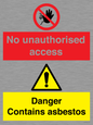 CH16273: No unauthorised access, asbestos present