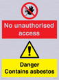 CH16273: No unauthorised access, asbestos present