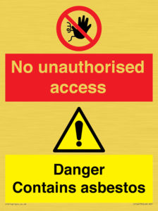 CH16273: No unauthorised access, asbestos present