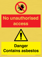 CH16273: No unauthorised access, asbestos present