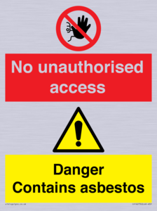 CH16273: No unauthorised access, asbestos present