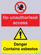 CH16273: No unauthorised access, asbestos present