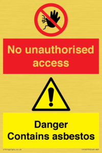CH16273: No unauthorised access, asbestos present