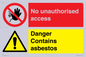 CH16273: No unauthorised access, asbestos present