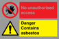 CH16273: No unauthorised access, asbestos present
