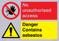 CH16273: No unauthorised access, asbestos present