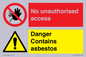 CH16273: No unauthorised access, asbestos present
